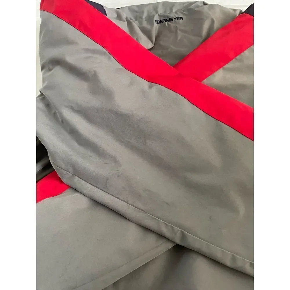 🐿️ Vintage Obermeyer Gore-Tex Thinsulate Grey, Red & Blue Winter Jacket - Picture 4 of 10